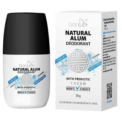 Men’s Choice Natural Alum Deodorant with Prebiotic, Fresh